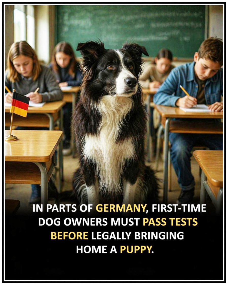 FIRST-TIME DOG OWNERS MUST PASS TESTS BEFORE LEGALLY BRINGING HOME A PUPPY.